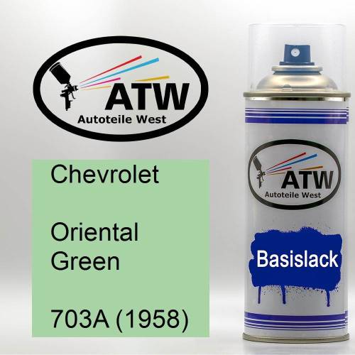 Chevrolet, Oriental Green, 703A (1958): 400ml Sprühdose, von ATW Autoteile West.